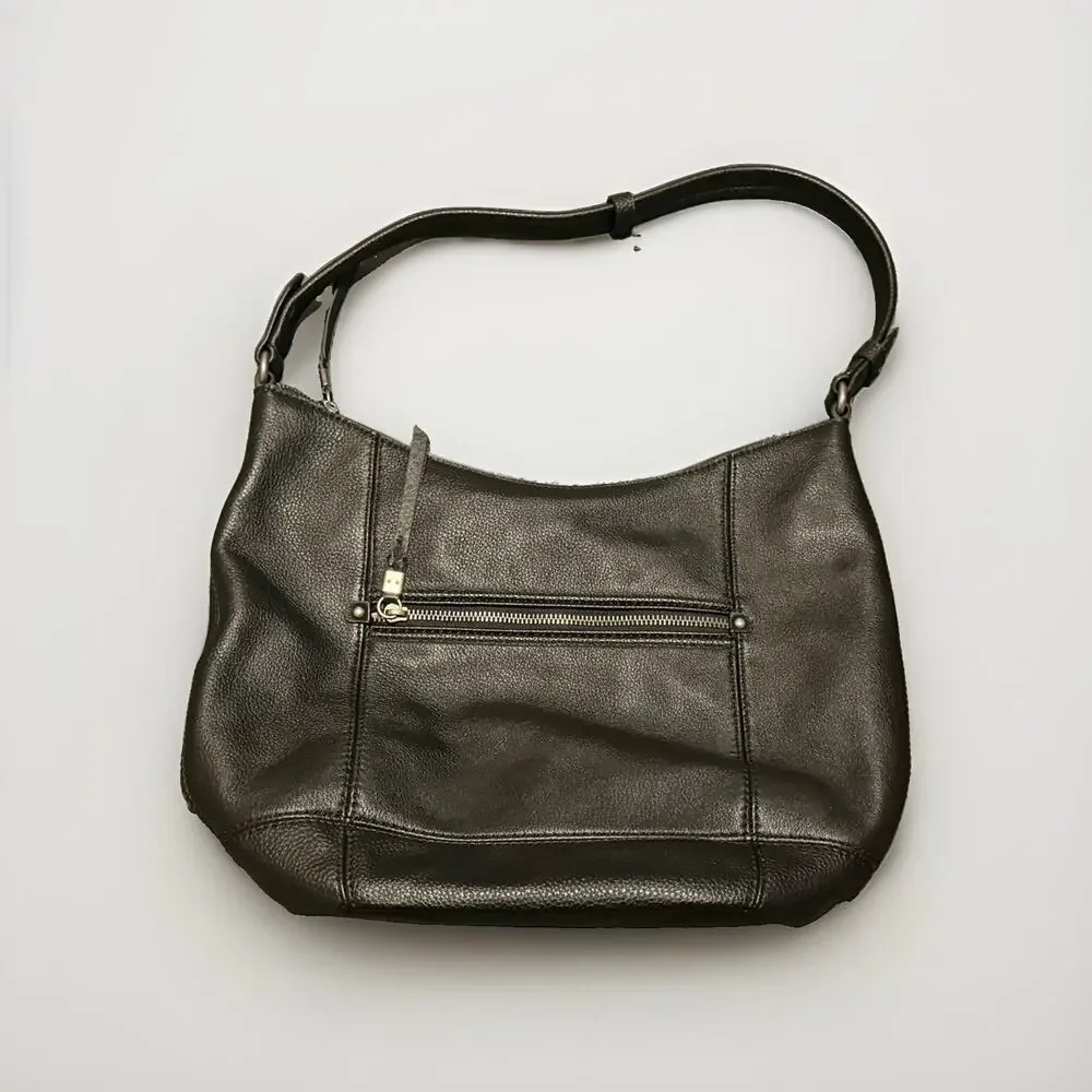 Leather Hobo Bag The Sak Sequoia Shoulder Bag Black EUC